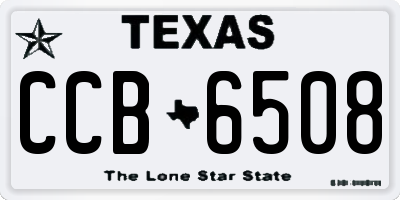 TX license plate CCB6508