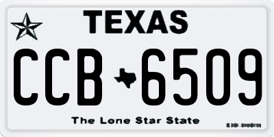 TX license plate CCB6509