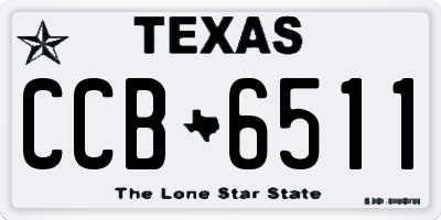 TX license plate CCB6511