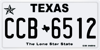TX license plate CCB6512