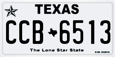 TX license plate CCB6513