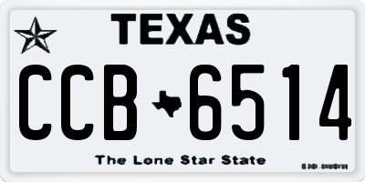 TX license plate CCB6514