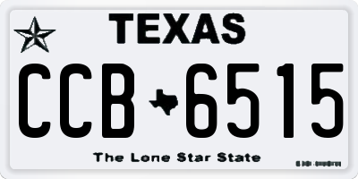 TX license plate CCB6515