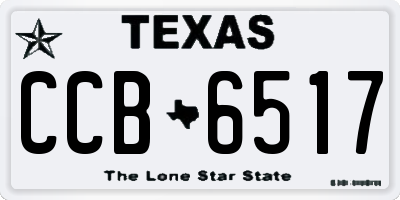 TX license plate CCB6517