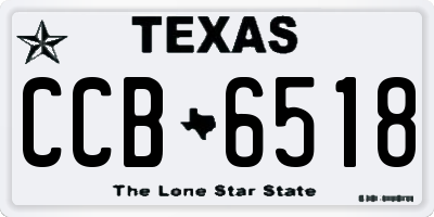 TX license plate CCB6518