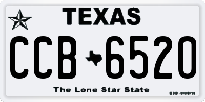 TX license plate CCB6520