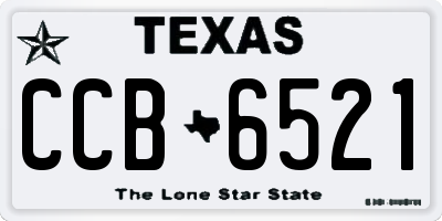 TX license plate CCB6521