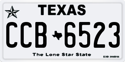 TX license plate CCB6523