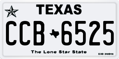 TX license plate CCB6525