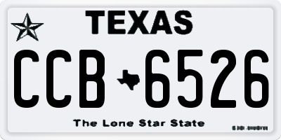 TX license plate CCB6526