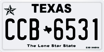 TX license plate CCB6531