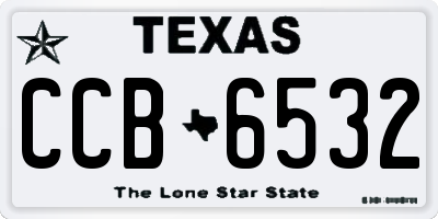 TX license plate CCB6532