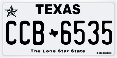 TX license plate CCB6535