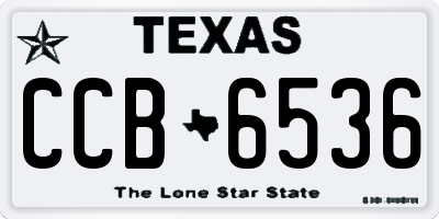 TX license plate CCB6536