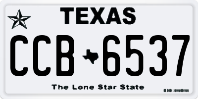TX license plate CCB6537