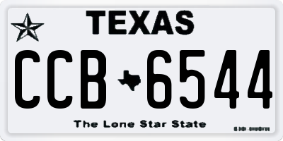 TX license plate CCB6544