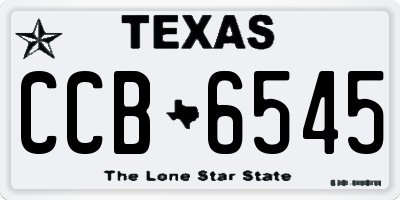 TX license plate CCB6545
