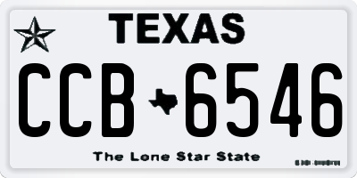 TX license plate CCB6546