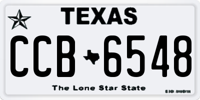 TX license plate CCB6548
