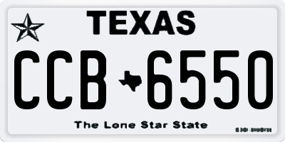 TX license plate CCB6550