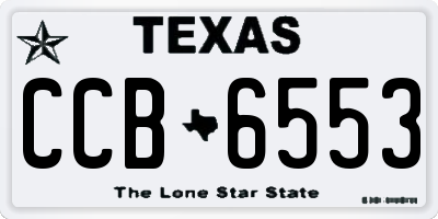 TX license plate CCB6553