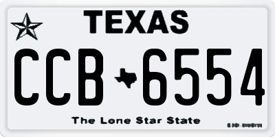 TX license plate CCB6554