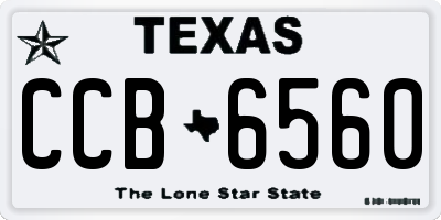 TX license plate CCB6560