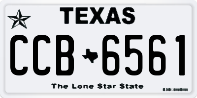 TX license plate CCB6561
