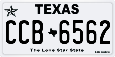 TX license plate CCB6562