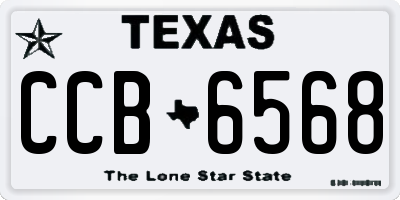TX license plate CCB6568