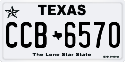 TX license plate CCB6570