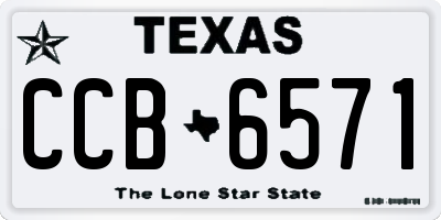 TX license plate CCB6571