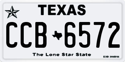 TX license plate CCB6572