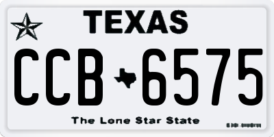TX license plate CCB6575