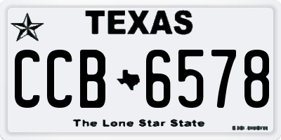 TX license plate CCB6578