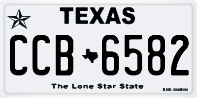 TX license plate CCB6582