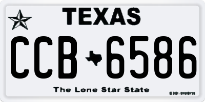 TX license plate CCB6586