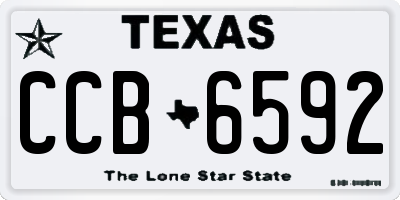 TX license plate CCB6592