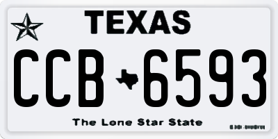 TX license plate CCB6593