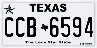 TX license plate CCB6594