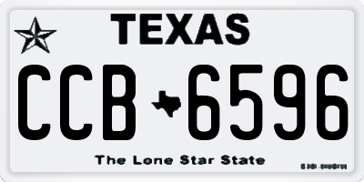 TX license plate CCB6596
