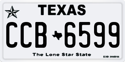 TX license plate CCB6599