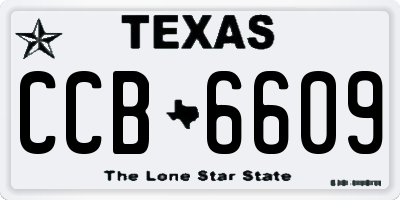 TX license plate CCB6609