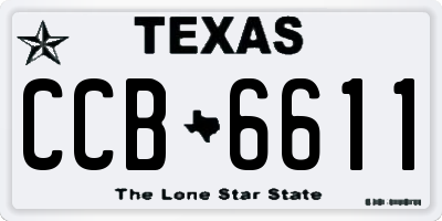 TX license plate CCB6611