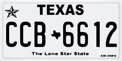 TX license plate CCB6612
