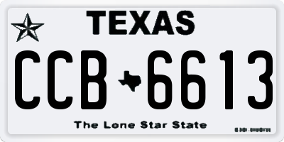 TX license plate CCB6613