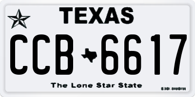 TX license plate CCB6617