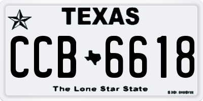 TX license plate CCB6618
