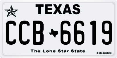 TX license plate CCB6619