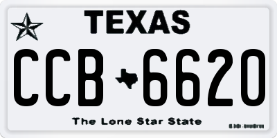 TX license plate CCB6620